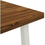  70 x 70 x 75 cm Čvrsto drvo akacije Prirodna i bijela | shoptok.hr