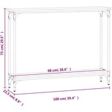  Konzolni stol crni 100 x 22 5 x 75 cm od konstruiranog drva | shoptok.hr