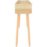  Konzolni stol smeđi 105x30x75 cm od borovine i prirodnog ratana | shoptok.hr