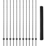 vidaXL ograjni stebri 22 kosov U-kanal Siva 160 cm Jeklo, šestkotna ograja Siva 1.6x25 m Jeklo | Shoptok.si