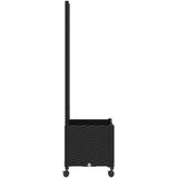  Vrtni saksija s rešetkom i kotačima Crna 40 x 40 x 146 cm PP | shoptok.hr