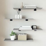 vidaXL Stenske police 4 kosi siva sonoma 60x20x1,5 cm inženirski les Cene