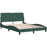 vidaXL Posteljni okvir z vzglavjem temno zelen 120x200 cm žamet, (21081540) | Shoptok.si