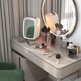  Prijenosni mini hladnjak za kozmetiku pića i grickalice s osvijetljenim ogledalom tihi rad 6L bijela boja | shoptok.hr