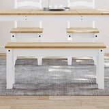 vidaXL blagovaonska klupa panama bijeli 105x30x45 cm masivne borovine Cijene
