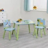 Ginger Home dječji stol sa stolicama za crtanje, igru i hranjenje, drveni, za dječju sobu Savanna