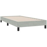 Box Spring krevet s madracem i LED svijetlo sivi 80x210 cm baršun | shoptok.hr