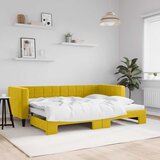 Dnevni krevet na razvlačenje žuti 80 x 200 cm baršunasti | shoptok.hr
