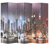 vidaXL Sklopiva sobna pregrada sa slikom New Yorka noću 228 x 170 cm | shoptok.hr