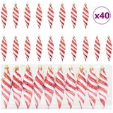  Božićna spirala u obliku kugle 40 pcs Crvena Plastika | shoptok.hr