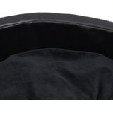  Krevet za pse crni 90 x 79 x 20 cm od pliša i umjetne kože | shoptok.hr