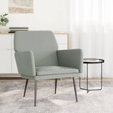  Fotelja svjetlosiva 62 x 79 x 79 cm baršunasta | shoptok.hr