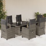  7-dijelni vrtni blagovaonski set sivi od poliratana Siva | shoptok.hr