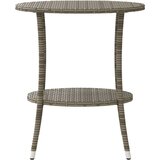  Vrtne stolice s naslonom 2 kom sa stolom sive boje poli ratan | shoptok.hr