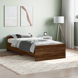 vidaXL Okvir za krevet smeđi hrast 90 x 200 cm od konstruiranog drva | shoptok.hr