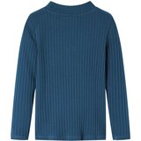  Dječja majica dugih rukava rebrasto pletena modra 140 | shoptok.hr