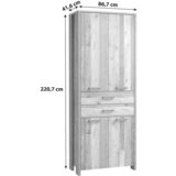 MID.YOU ARHIVSKA OMARA rjava, temno siva | Shoptok.si