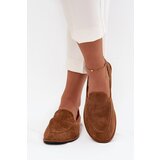 Boto Women's Loafers Made of Eco Suede Flat Camel Miryelle | Shoptok.si