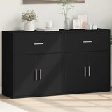 vidaXL Komoda 2 kosa črna 60x31x70 cm inženirski les Cene