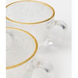 Sinsay Set staklenih šalica s reljefom i zlatnim rubom 4 pack | shoptok.hr