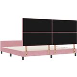 vidaXL Roza Žametna Postelja 200x200 cm, (22049681) | Shoptok.si