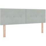 Krevet s box springom madracem i LED-om Svjetlosiva Baršun - Svjetlosiva 160 x 200 cm Prošiveno gumbima | shoptok.hr