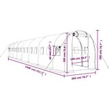  Rastlinjak z jeklenim ogrodjem zelen 28 m² 14x2x2 m | Shoptok.si