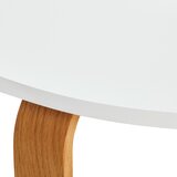 P & B klubska miza, bela, barve hrasta | Shoptok.si