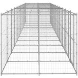 vidaXL Zunanji pasji boks pocinkano jeklo 26,62 m² | Shoptok.si