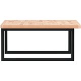  Zidna polica za umivaonik od čelika i masivne bukovine Smeđa 60 x 60 x 2.5 cm | shoptok.hr