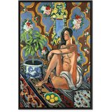  Slika - Henri Matisse – Decorative Figure on Ornamental Ground 80x120 U crnom drvenom okviru | shoptok.hr