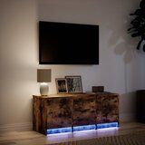 TV ormarić s LED svjetlima boja hrasta 97x34x40 cm drveni | shoptok.hr