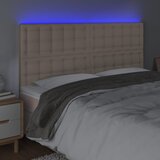  LED uzglavlje boja cappuccina 200x5x118/128 cm od umjetna koža | Eponuda.com