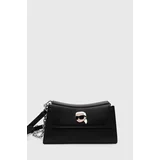 Karl Lagerfeld Usnjena torbica črna barva, 245W3053