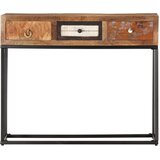  Konzolni stol zlatni 90 x 30 x 75 cm masivno obnovljeno drvo | Eponuda.com