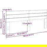 vidaXL Uzglavlje 180 cm puno drvo hrast | shoptok.hr