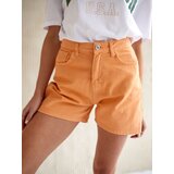 Fasardi Orange denim shorts with high waist Cene