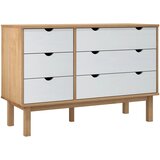  Ladičar OTTA smeđe-bijeli 111x43x73,5 cm od masivne borovine | shoptok.hr