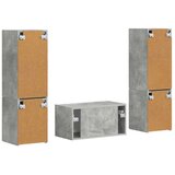 3 Komplet TV omaric 5 pcs Betonsko siva Konstruiran les, (5000132790) | Shoptok.si