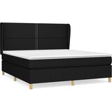  Krevet s oprugama i madracem crni 180x200 cm od tkanine | shoptok.hr