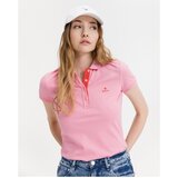 Gant Pink Women's T-Shirt Polo Contrast Collar - Women | Shoptok.si