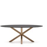 Kave Home Jedilna miza s stekleno mizno ploščo 100x200 cm Argo – | Shoptok.si