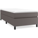  Box spring postelja z vzmetnico siva 90x200 cm umetno usnje, (20723886) | Shoptok.si