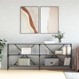 Maison Chic konzolna miza - miza ob steni siva sonoma 180x30x75 cm inž. les in železo, (21785982) | Shoptok.si