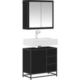  Set namještaja za kupaonicu 2 pcs Crni hrast Konstruirano drvo | Eponuda.com