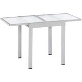 Gardenson Raztegljiva Vrtna Miza Ambia, Steklo, Aluminij, 64-130x65 | Shoptok.si
