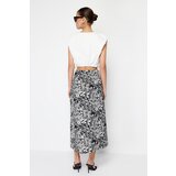 Trendyol Black Patterned Midi Length Woven Skirt | Shoptok.si