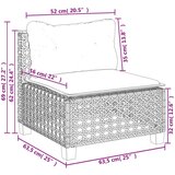  9-dijelni set vrtnih sofa s jastucima crni od poliratana | shoptok.hr
