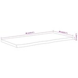vidaXL Mizna plošča 80x40x2,5 cm pravokotna akacija naraven rob | Shoptok.si