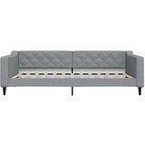 vidaXL Dnevna postelja z vzmetnico svetlo siva 100x200 cm blago | Shoptok.si
